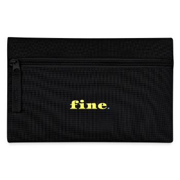 All Well Statement Irony Minimal Saying - Pencil Case - black - Front