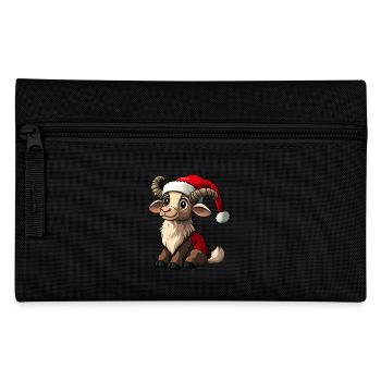 Steinböcke Weihnachten / Weihnachtsmann Steinbock - Federtasche - Schwarz - Vorne