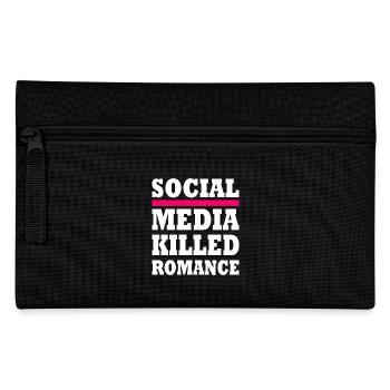 social media killed romance - Federtasche - Schwarz - Vorne