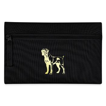 Bullmastiff Chien Silhouette - Trousse - noir - Devant