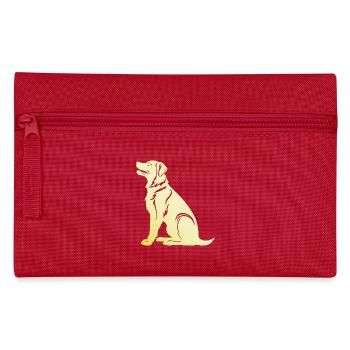 Samoyed Dog Silhouette - Pencil Case - red - Front