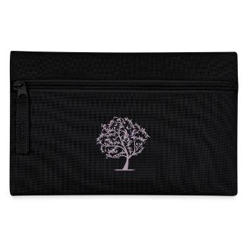 Minimalistischer Baum Vögel Frühling Silhouette - Federtasche - Schwarz - Vorne