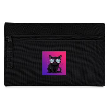 Chat cool avec des lunettes de soleil - Trousse - noir - Devant