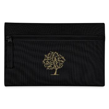 Minimalistischer Baum Vögel Frühling Silhouette - Federtasche - Schwarz - Vorne
