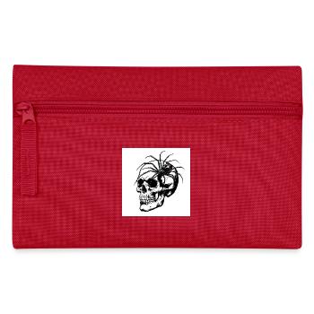 Crâne et araignée – Toile de la mort - Trousse - rouge - Devant