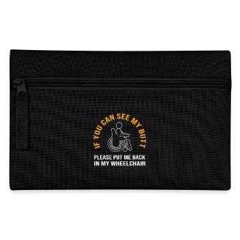 Rollstuhl - Federtasche - Schwarz - Vorne
