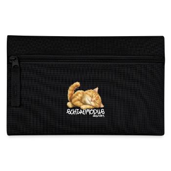 Katze Schlafmodus aktiviert Pyjama Nachtshirt - Federtasche - Schwarz - Vorne