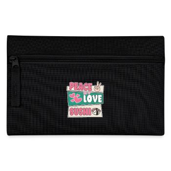 Sushi Lover Peace Love Sushi - Pencil Case - black - Front