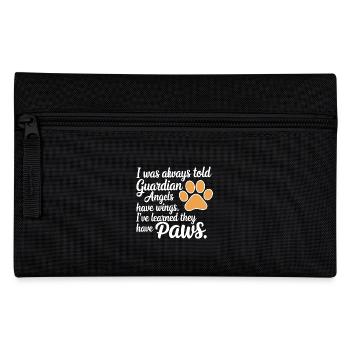 Dog Paw Angel Guardian Angel Companion Dog Lover - Pencil Case - black - Front