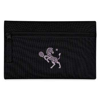 Zebra Tennis Silhouette Minimalistisches Design - Federtasche - Schwarz - Vorne