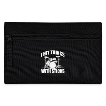 I Hit Things With Sticks - Pencil Case - black - Front