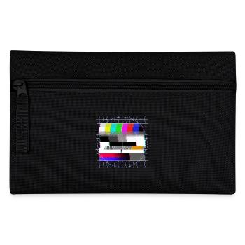 Tube TV test pattern - distorted - 80s - Pencil Case - black - Front