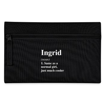 Ingrid Definition Cooler Name Spruch Geschenk - Federtasche - Schwarz - Vorne