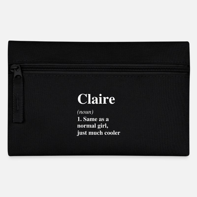 Claire Définition Cool Nom Dicton Cadeau - Trousse - noir