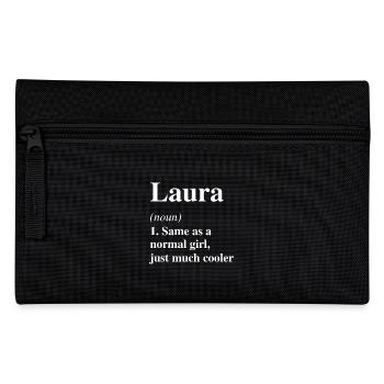 Laura Definition Cool Name Saying Gift - Pencil Case - black - Front
