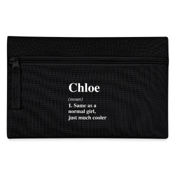 Chloe Definition Cooler Name Spruch Geschenk - Federtasche - Schwarz - Vorne
