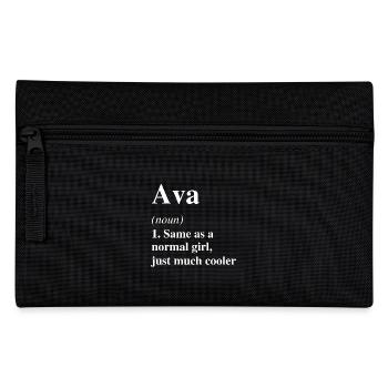 Ava Définition Cool Nom Dire Cadeau - Trousse - noir - Devant