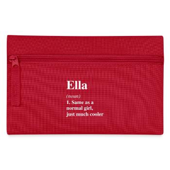 Ella Definition Cool Name Saying Gift - Pencil Case - red - Front
