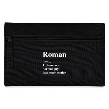 Roman Definition Cooler Name Spruch Geschenk - Federtasche - Schwarz - Vorne