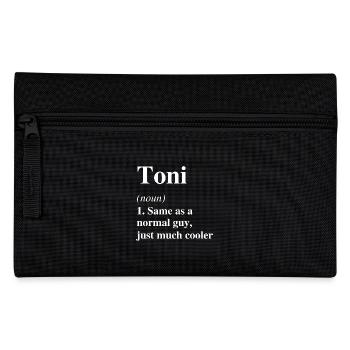 Toni Definition Cool Name Saying Gift - Pencil Case - black - Front