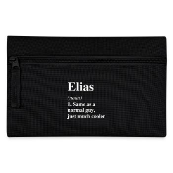 Elias Definition Cool Name Saying Gift - Pencil Case - black - Front