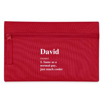 David Definition Cool Name Saying Gift - Pencil Case - red - Front