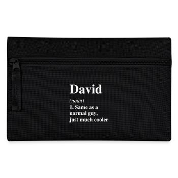 David Définition Cool Nom Dicton Cadeau - Trousse - noir - Devant