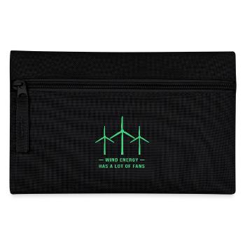 Windrad Windenergie Windkraft - Federtasche - Schwarz - Vorne