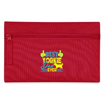 Best Yorkie Dad Ever - Pencil Case - red - Front