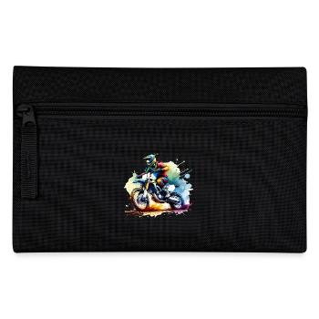 Motocross - Federtasche - Schwarz - Vorne