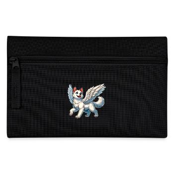 Elégant Husky Ange Ailes Coeur Amour - Trousse - noir - Devant