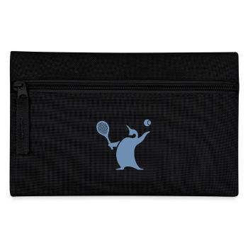 Pinguin Tennisspieler Silhouette Minimalistisch - Federtasche - Schwarz - Vorne