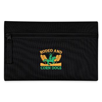 Western Rider Rodeo & Corn Dogs Cowgirls Rodeo - Pencil Case - black - Front