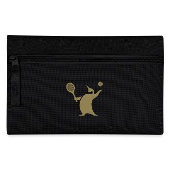 Pinguin Tennisspieler Silhouette Minimalistisch - Federtasche - Schwarz - Vorne