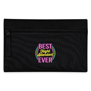 Flight Attendant Stewardess - Pencil Case - black - Front
