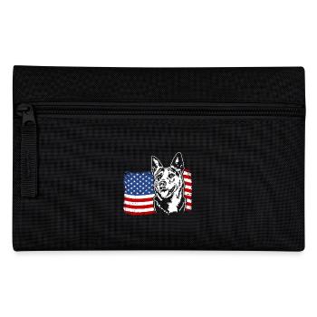 Australian Cattle Dog US America Flag Wilsigns - Pencil Case - black - Front