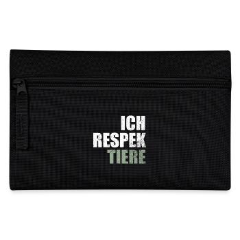 Ich Respektiere Tiere Tierschutz Vegan - Federtasche - Schwarz - Vorne