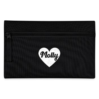 Molly Name Grosses Herz Liebe Grafik Geschenk - Federtasche - Schwarz - Vorne