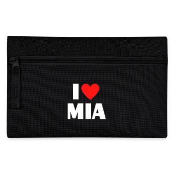 I love Mia Rotes Herz Liebe Fan Geschenk - Federtasche - Schwarz - Vorne