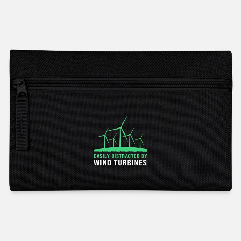 Wind Power Wind Turbine Wind Energy - Pencil Case - black
