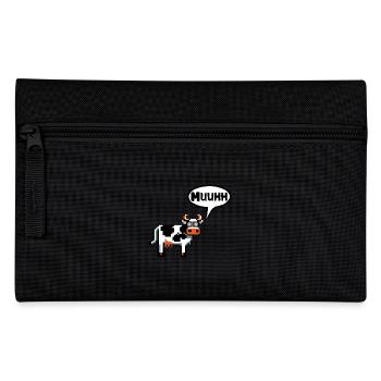 Cow Hello Morning Hello Good Day Servus Moin - Pencil Case - black - Front