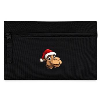 Camel Santa Claus - Pencil Case - black - Front