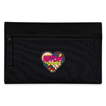 Autism Teacher Heart - Pencil Case - black - Front