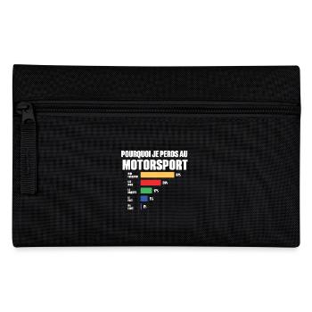 Warum ich im Motorsport verliere - Federtasche - Schwarz - Vorne