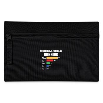 Running Shirt Loser Humor Run Player - Pencil Case - black - Front