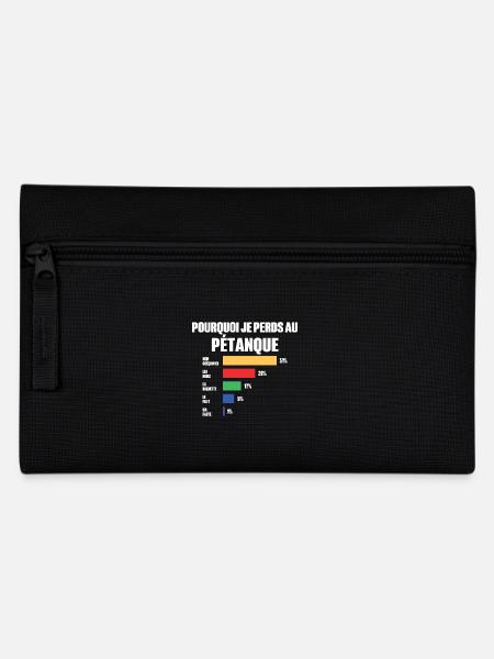 Pétanque-Trikot Ich kann kein Pétanque haben - Federtasche - Schwarz