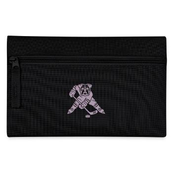 Bulldogge Eishockey Silhouette minimalistisch - Pencil Case - black - Front