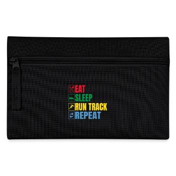 Track And Field Athletes Eat Sleep Run Track - Federtasche - Schwarz - Vorne
