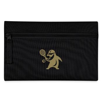 Minimalistischer Pinguin Tennis Silhouette - Federtasche - Schwarz - Vorne