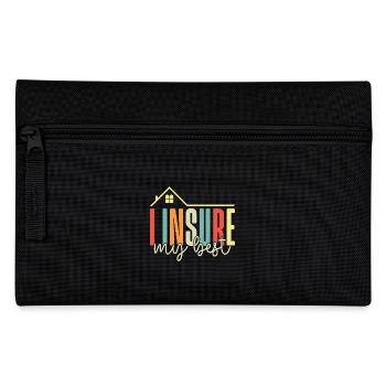 Insurance Agent Insure My Best Funny Insurance - Pencil Case - black - Front